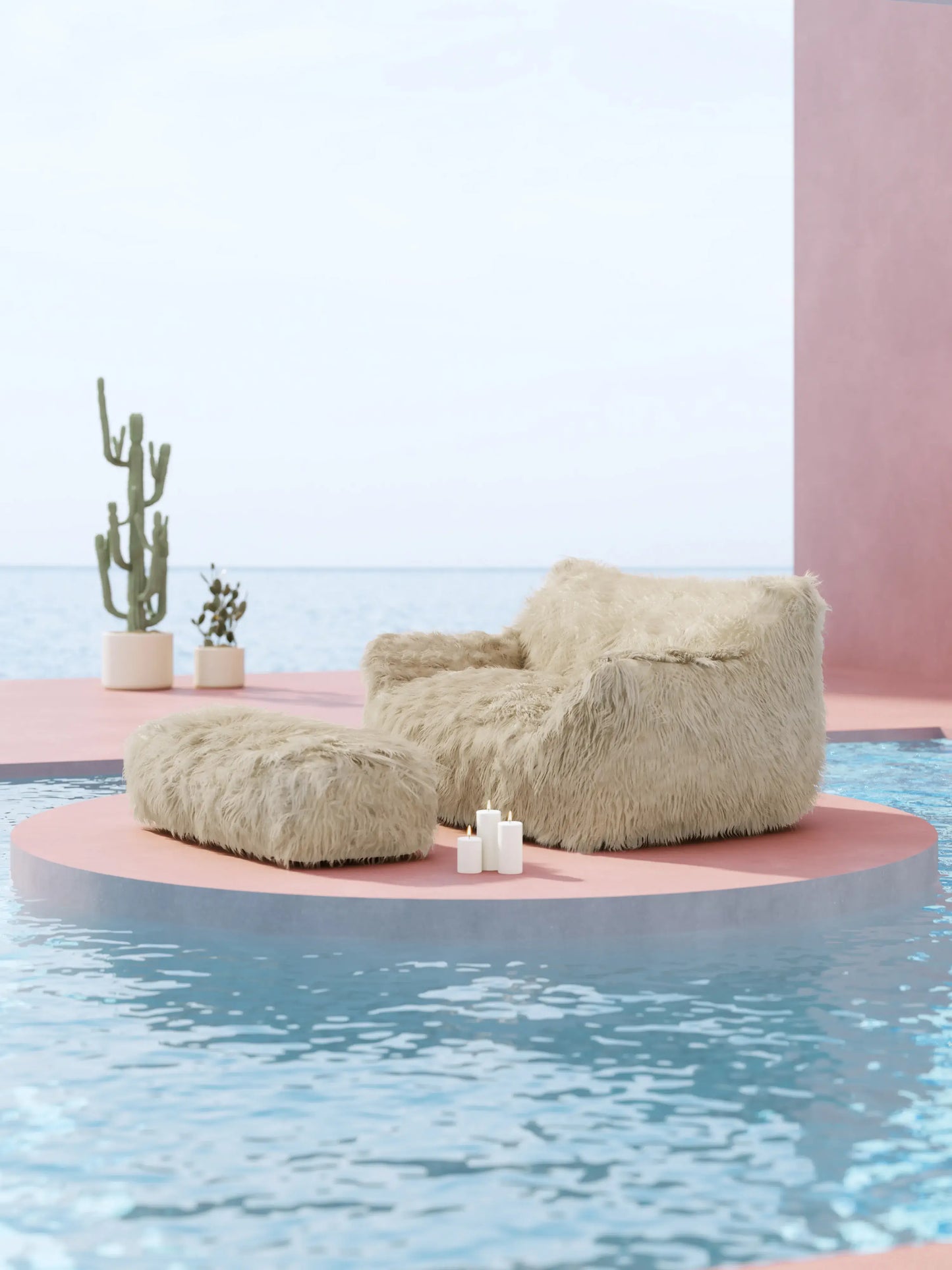 DODO TWO-SEATER LOUNGE - FAUX FUR