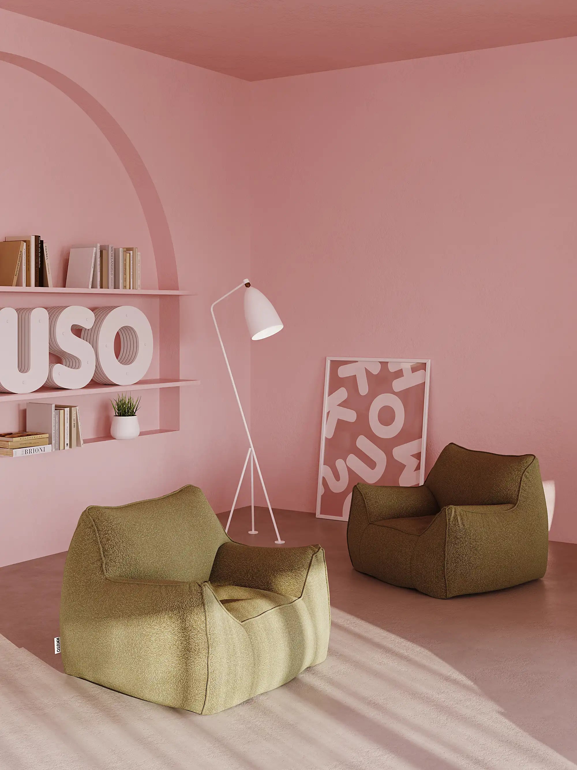 DODO BEAN BAG - TEDDY FLEECE KKUSO.HOME