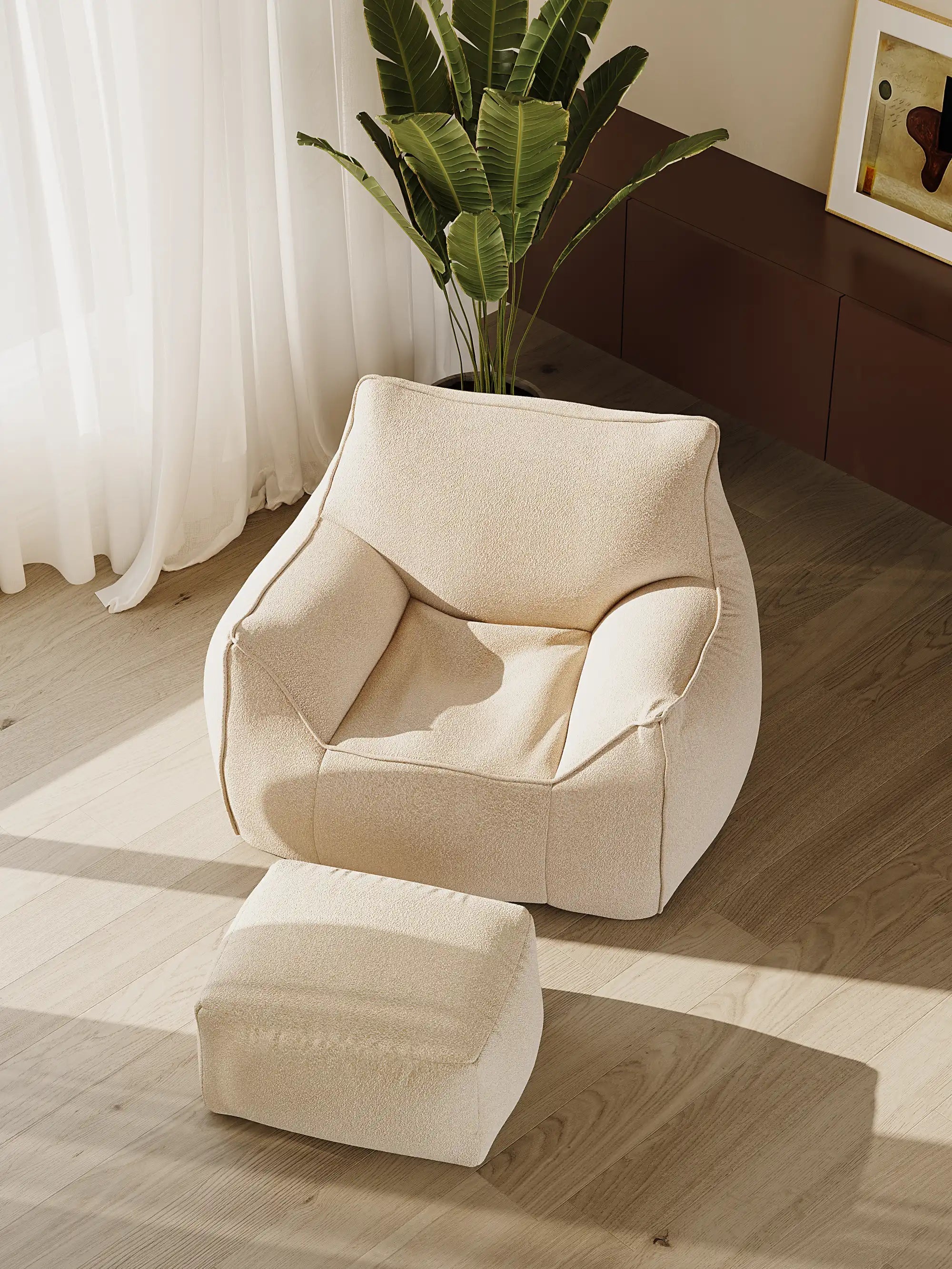 DODO BEAN BAG - TEDDY FLEECE KKUSO.HOME