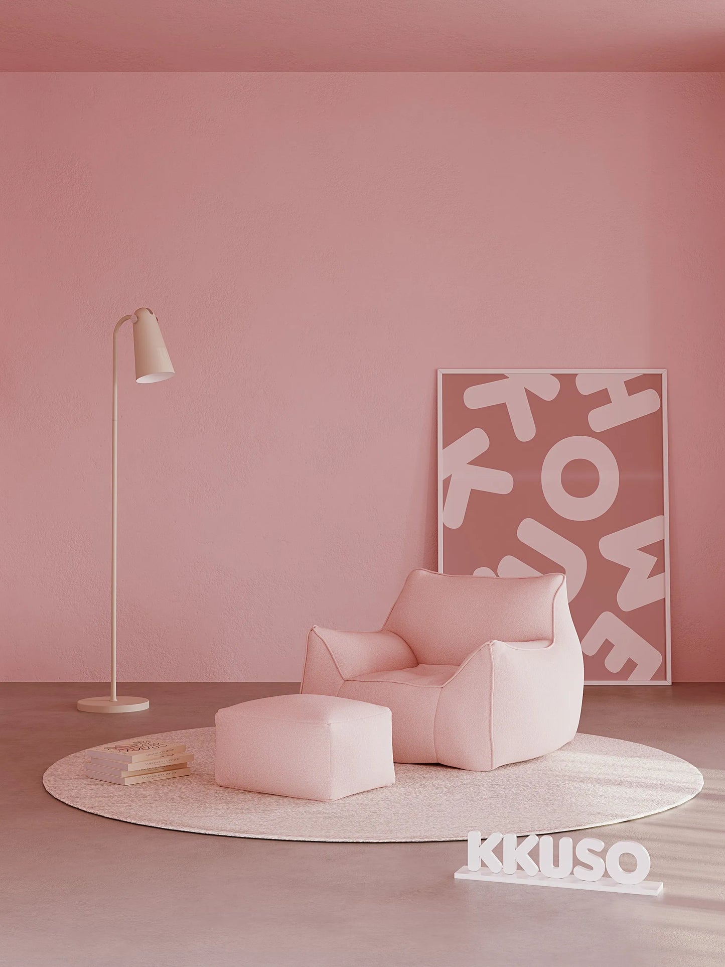 DODO BEAN BAG - TEDDY FLEECE BLUSH