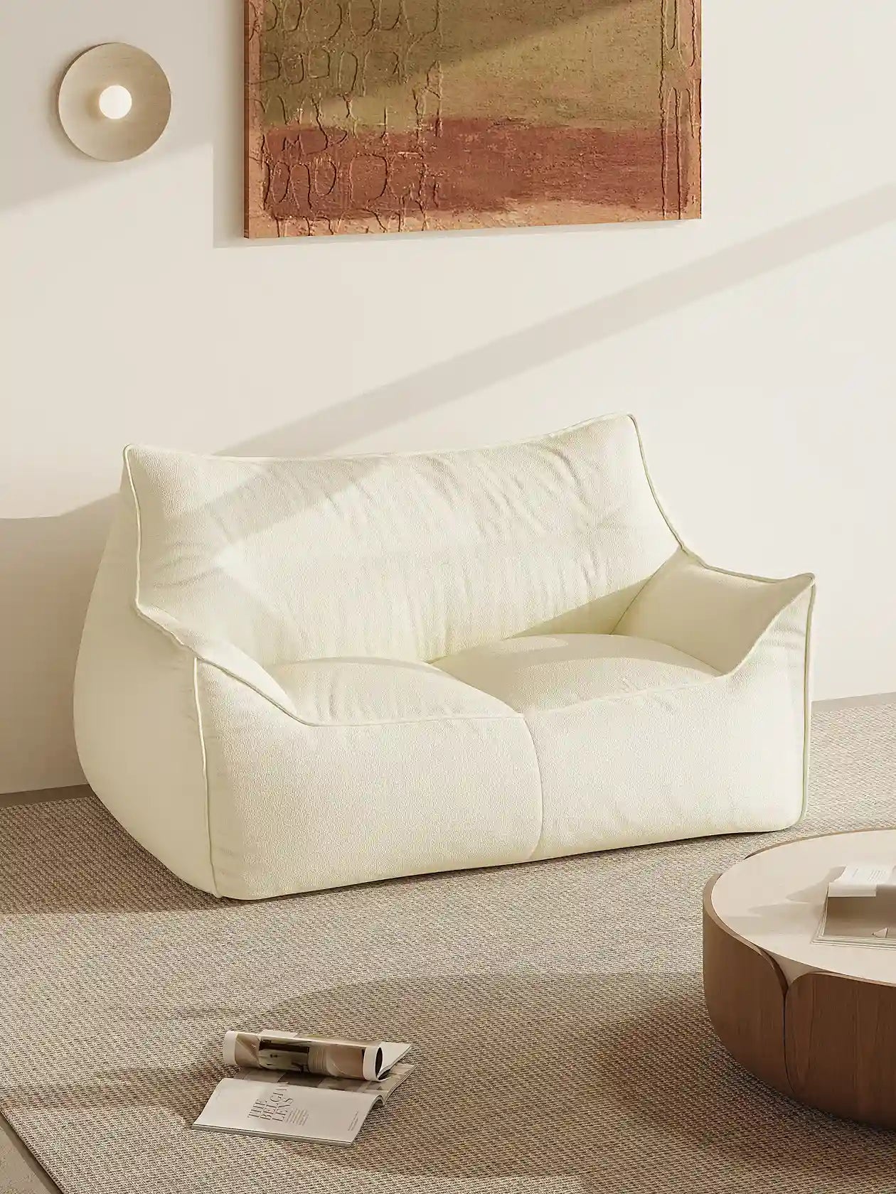 BEAN BAG DODO TWO-SEATER LEATHER KKUSO.HOME