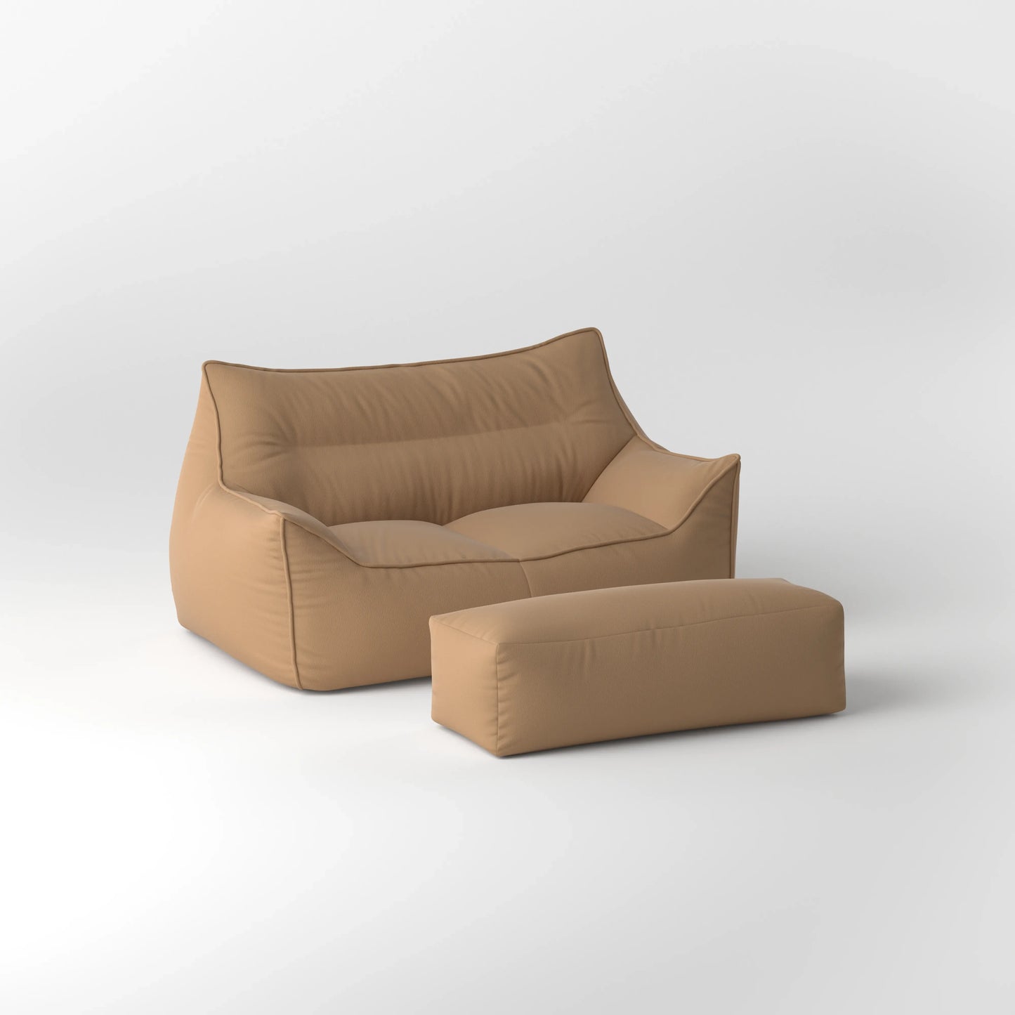 BEAN BAG DODO TWO-SEATER LEATHER KKUSO.HOME