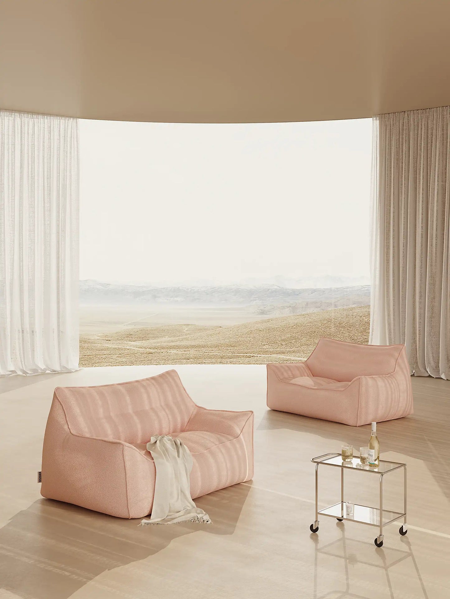 DODO BEAN BAG TWO-SEATER TEDDY KKUSO.HOME
