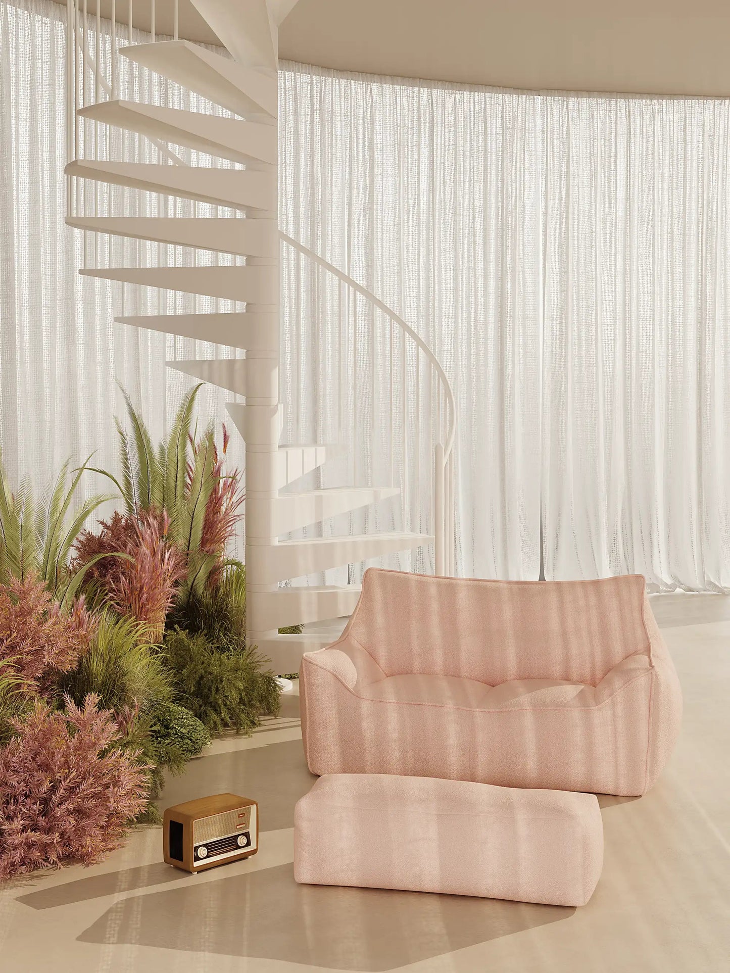DODO BEAN BAG TWO-SEATER TEDDY KKUSO.HOME