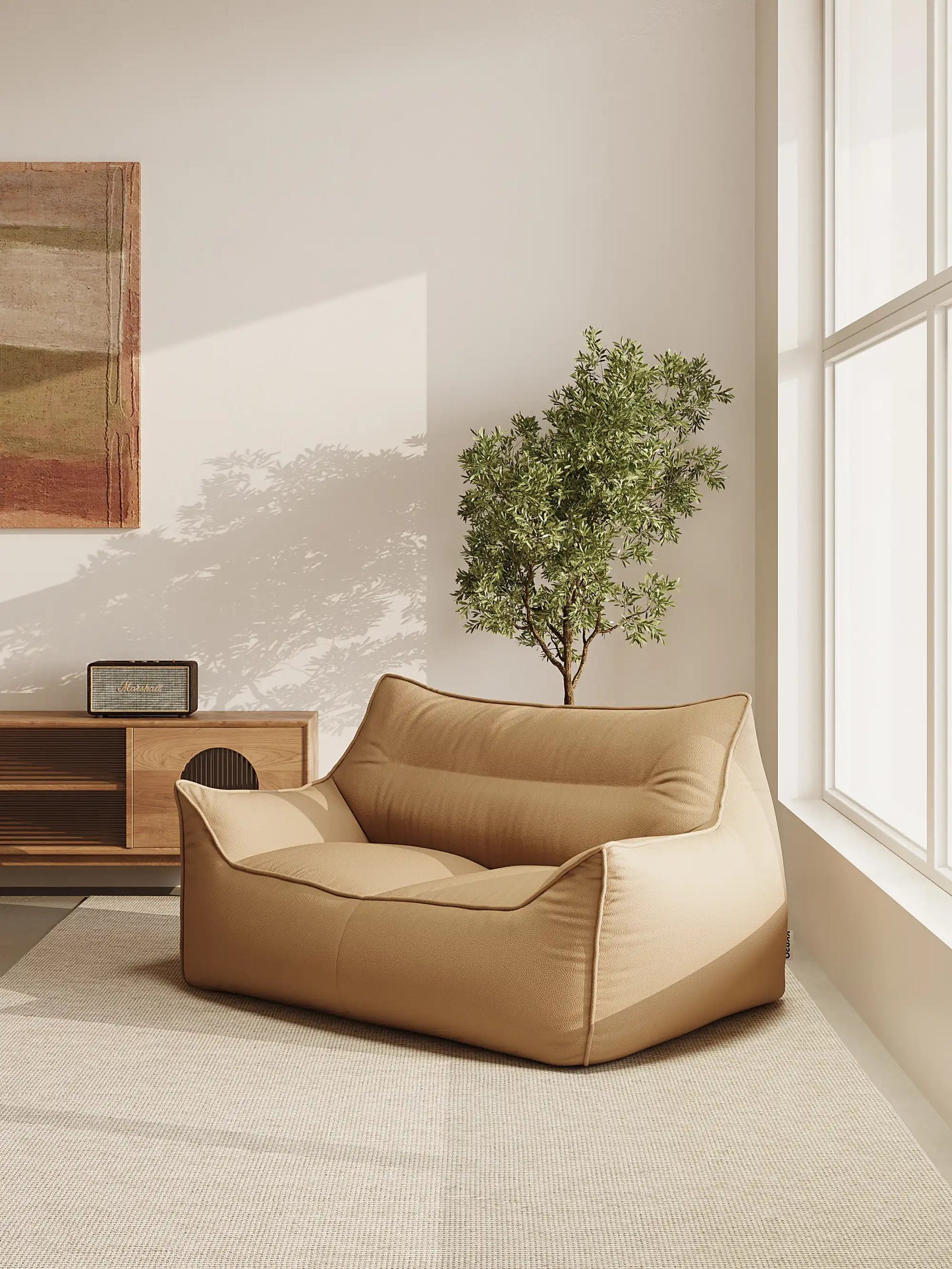 DODO BEAN BAG TWO-SEATER LEATHER KKUSO.HOME