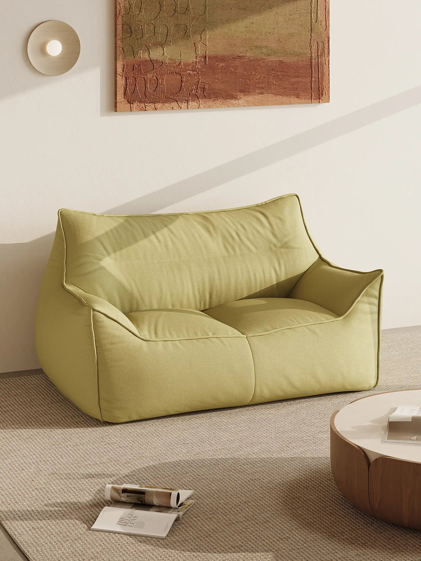 DODO BEAN BAG TWO-SEATER LEATHER KKUSO.HOME