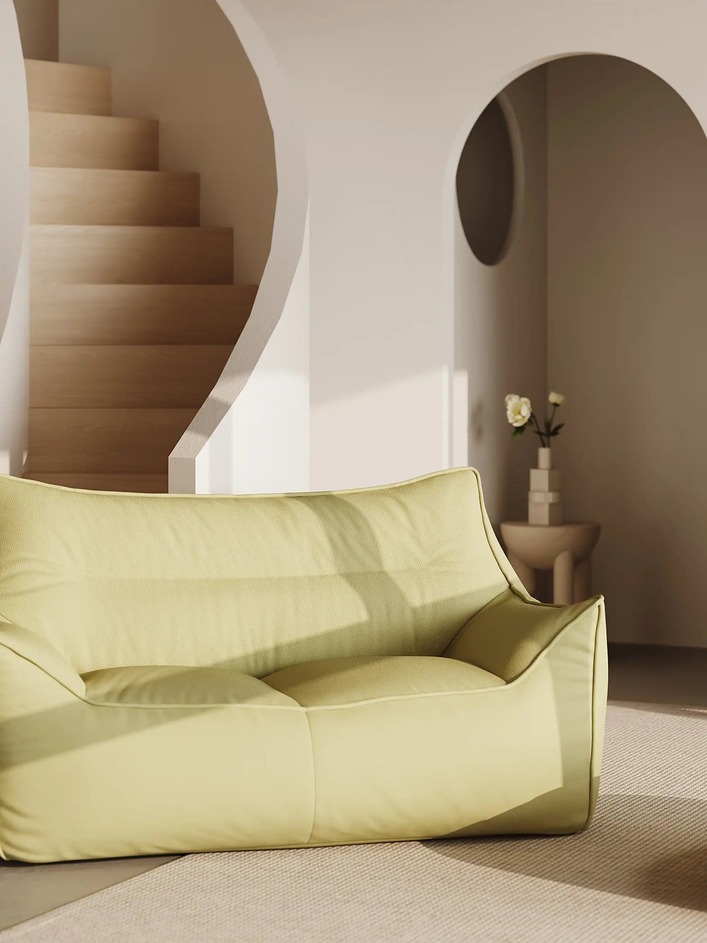 DODO BEAN BAG TWO-SEATER LEATHER KKUSO.HOME