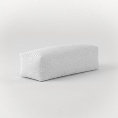 DODO RECTANGULAR OTTOMAN PREFILLED - TWO-SEATER OUTDOOR — DOVE WHITE