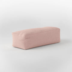 DODO RECTANGULAR OTTOMAN COVER - TWO-SEATER TEDDY FLEECE — BLUSH