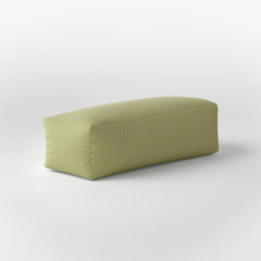 DODO RECTANGULAR OTTOMAN PREFILLED - TWO-SEATER LEATHER — APPLE GREEN