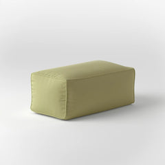 LEXIE RECTANGULAR OTTOMAN PREFILLED - VEGAN LEATHER — APPLE GREEN
