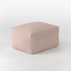 DODO SQUARE OTTOMAN - BOUCLE — PEACH PINK