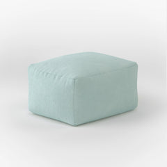 DODO SQUARE OTTOMAN - CORDUROY — MINT BLUE