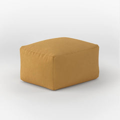 DODO SQUARE OTTOMAN - CORDUROY — OCHRE YELLOW
