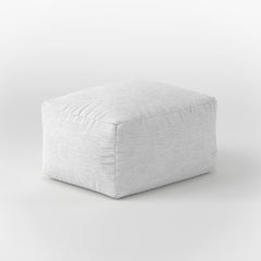 DODO SQUARE OTTOMAN COVER - OUTDOOR — DOVE WHITE