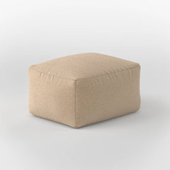 DODO SQUARE OTTOMAN COVER - TEDDY FLEECE — BEIGE