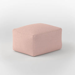 DODO SQUARE OTTOMAN COVER - TEDDY FLEECE — BLUSH