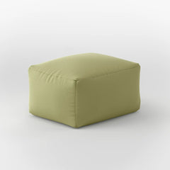 DODO SQUARE OTTOMAN - VEGAN LEATHER — APPLE GREEN