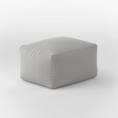 DODO SQUARE OTTOMAN - VEGAN LEATHER — PEARL GREY