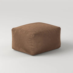 DODO SQUARE OTTOMAN - VELVET — PEANUT