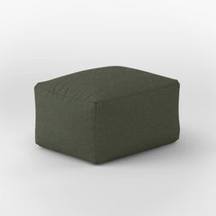 MARGOT SQUARE OTTOMAN PREFILLED - LINEN — OLIVE GREEN
