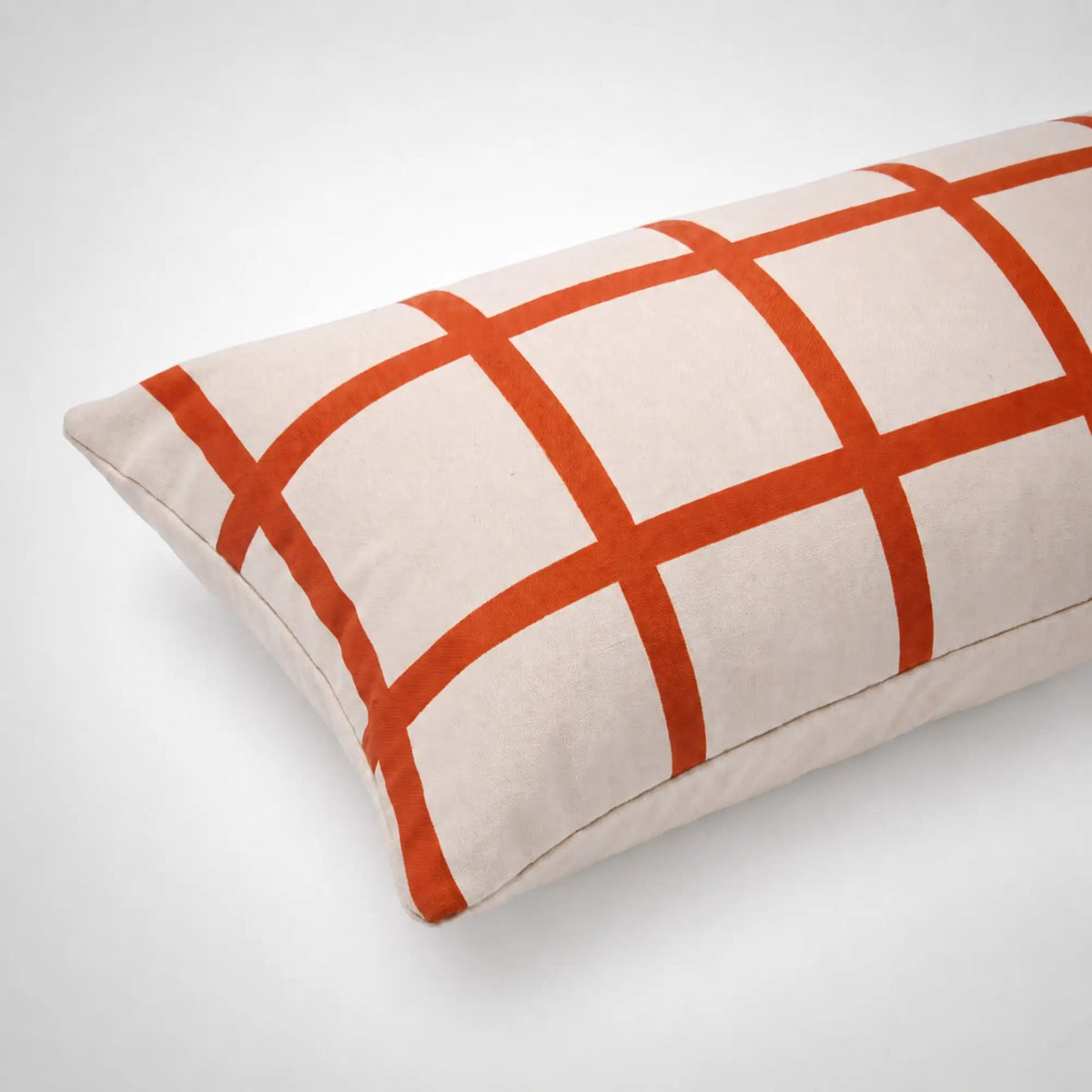 KKUSO PLUSH CUSHION - FLIP ORANGE GRID