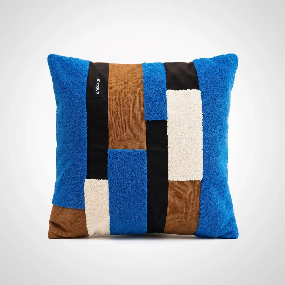 KKUSO PLUSH CUSHION - JUMBLE MIX BLUE
