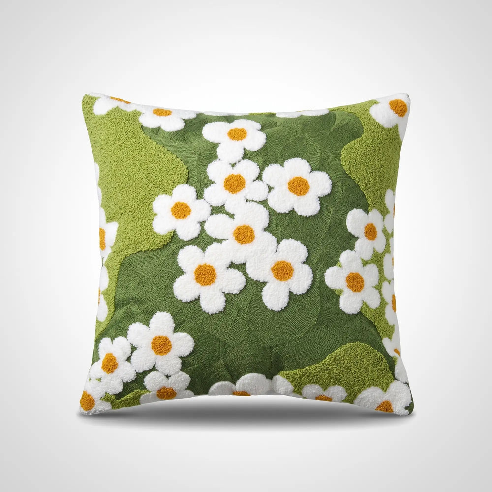 KKUSO PLUSH CUSHION - DAISY FRESH GREEN