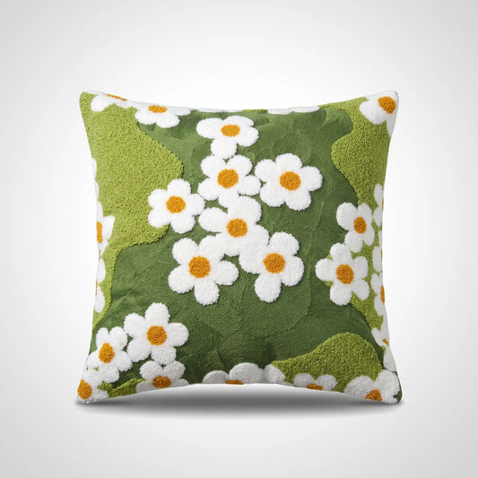 KKUSO PLUSH CUSHION - DAISY FRESH GREEN