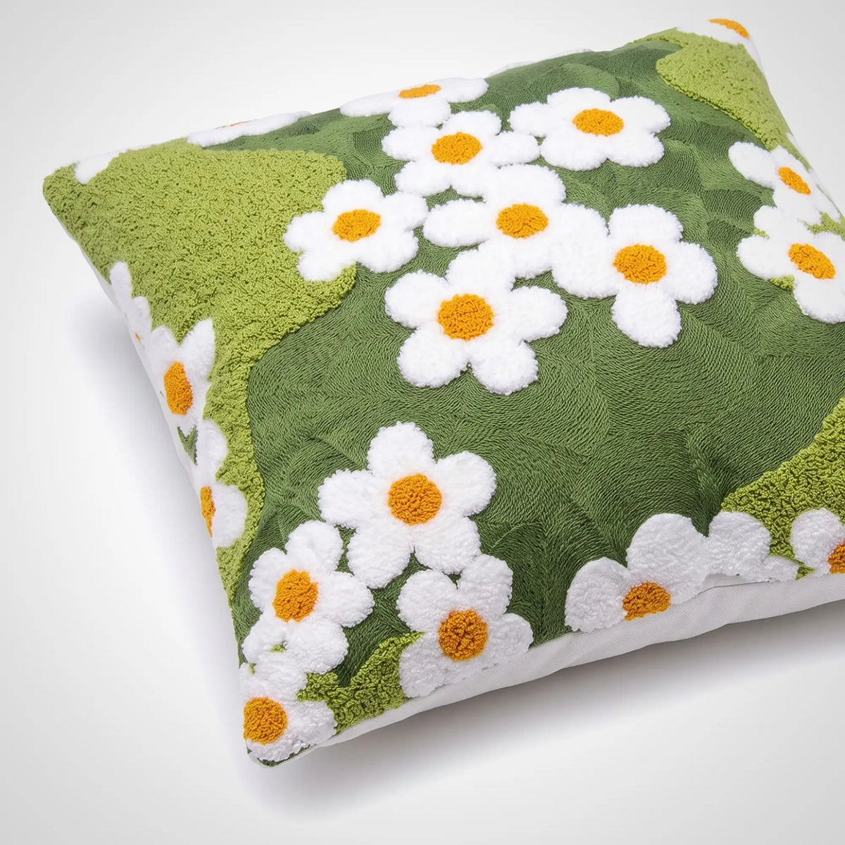 KKUSO PLUSH CUSHION - DAISY FRESH GREEN