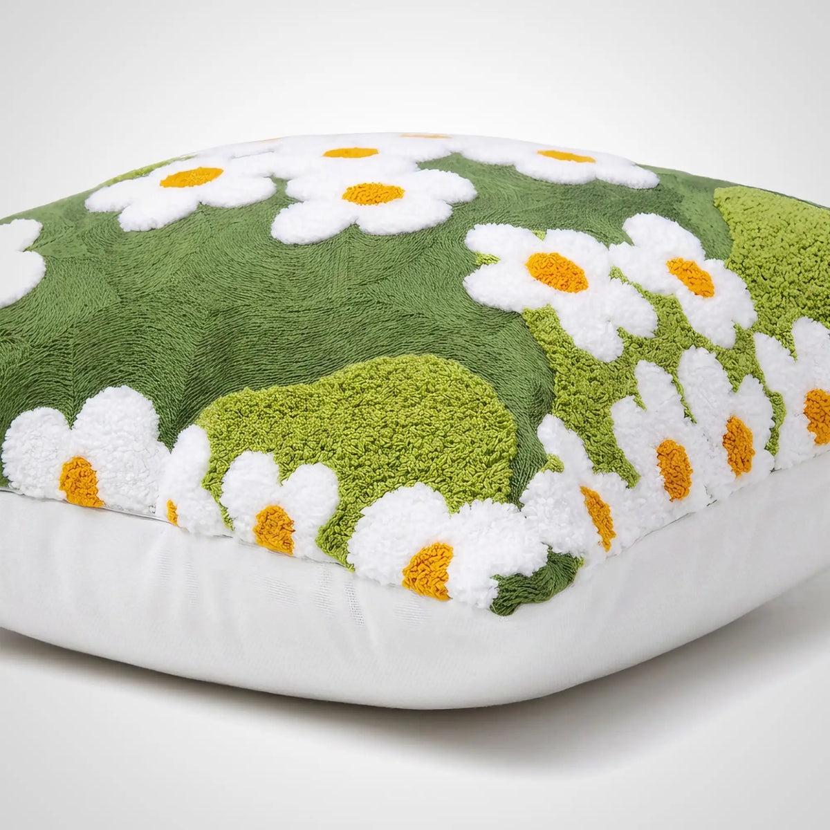 KKUSO PLUSH CUSHION - DAISY FRESH GREEN