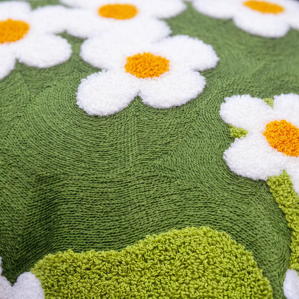 KKUSO PLUSH CUSHION - DAISY FRESH GREEN