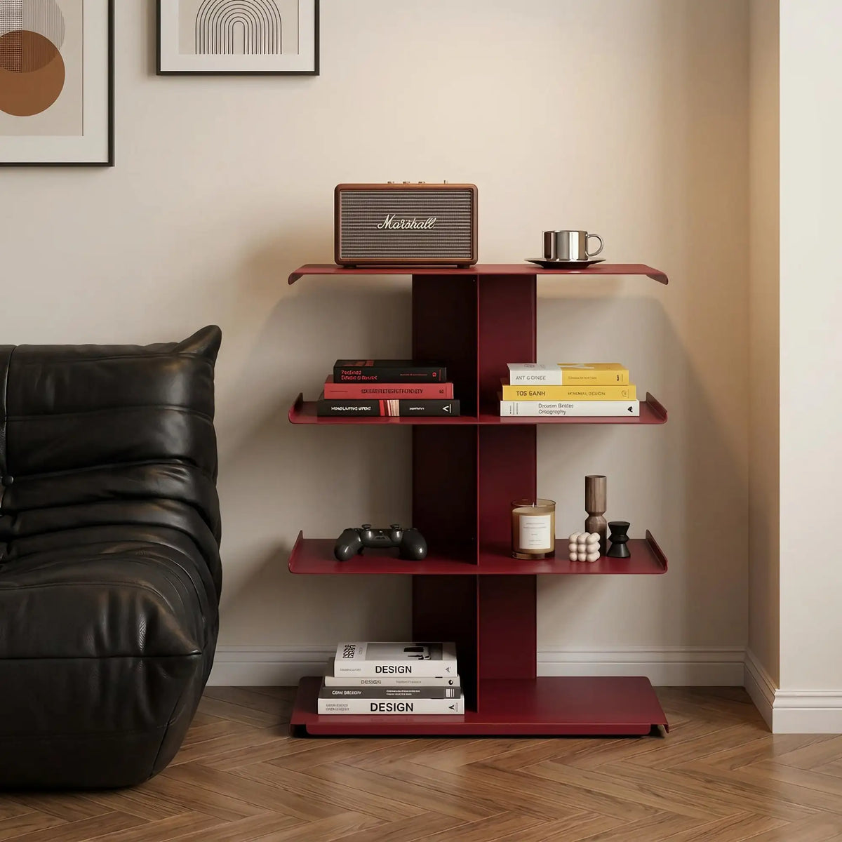 KKUSO METAL SHELF - ZIGGY BORDEAUX RED