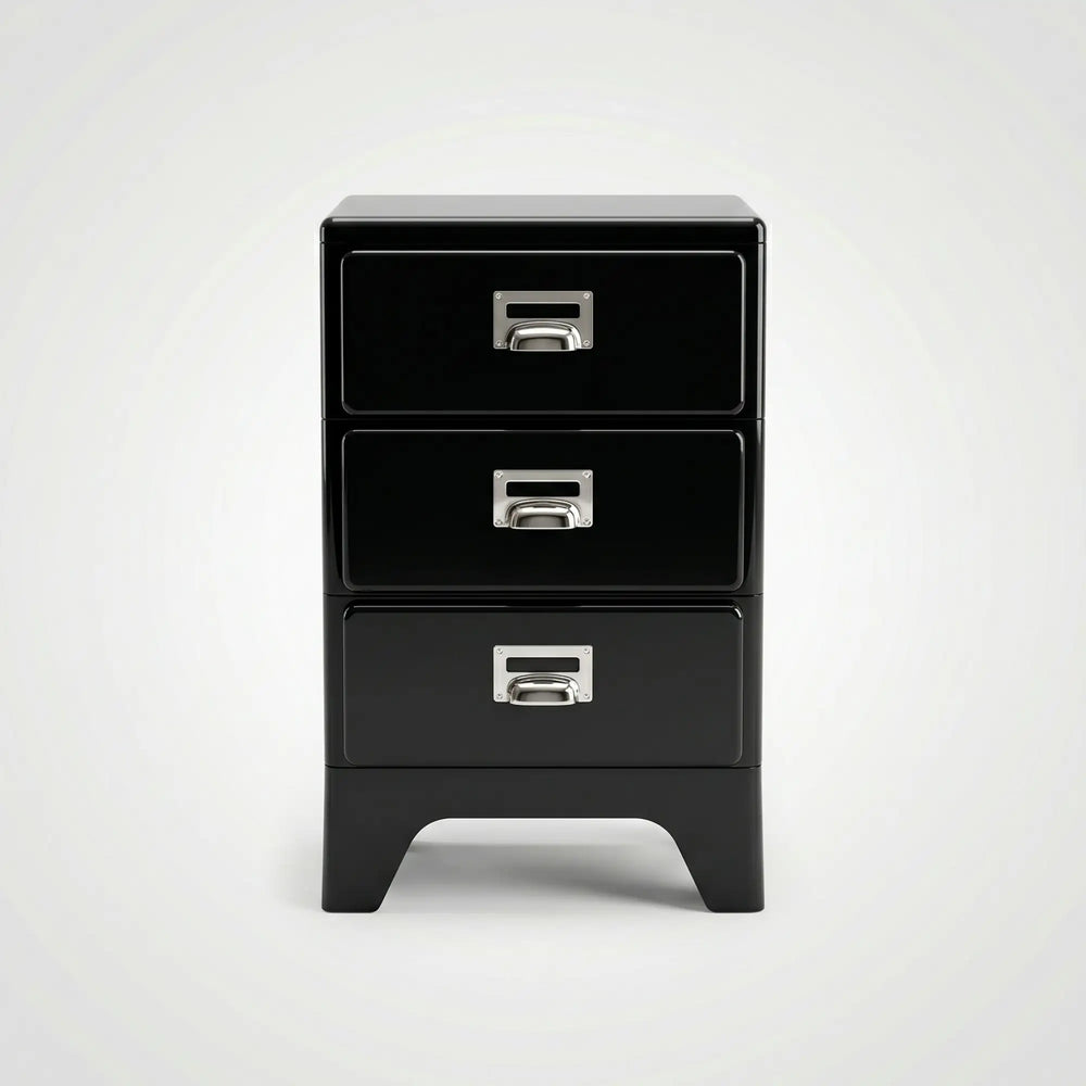 KKUSO ABS 3-DRAWER CABINET - MILO BLACK