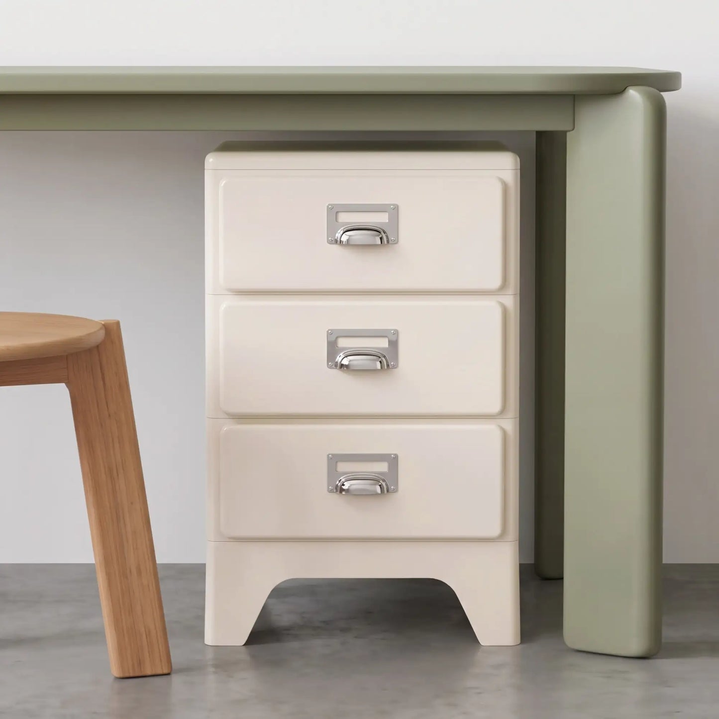 KKUSO ABS 3-DRAWER CABINET - MILO ALMOND MILK