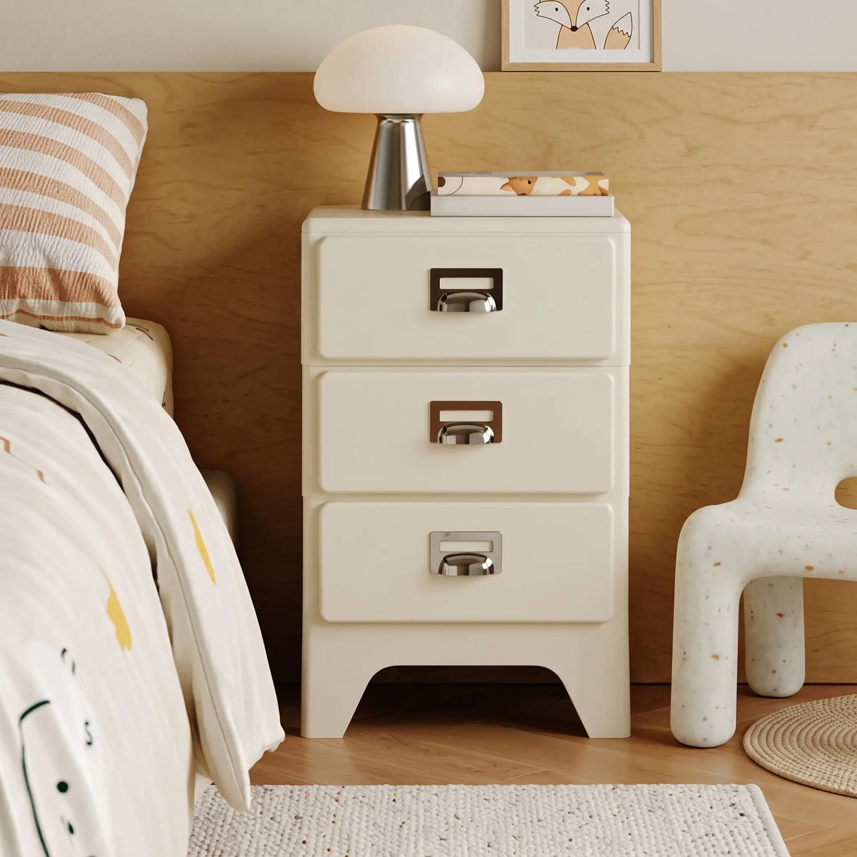 KKUSO ABS 3-DRAWER CABINET - MILO ALMOND MILK