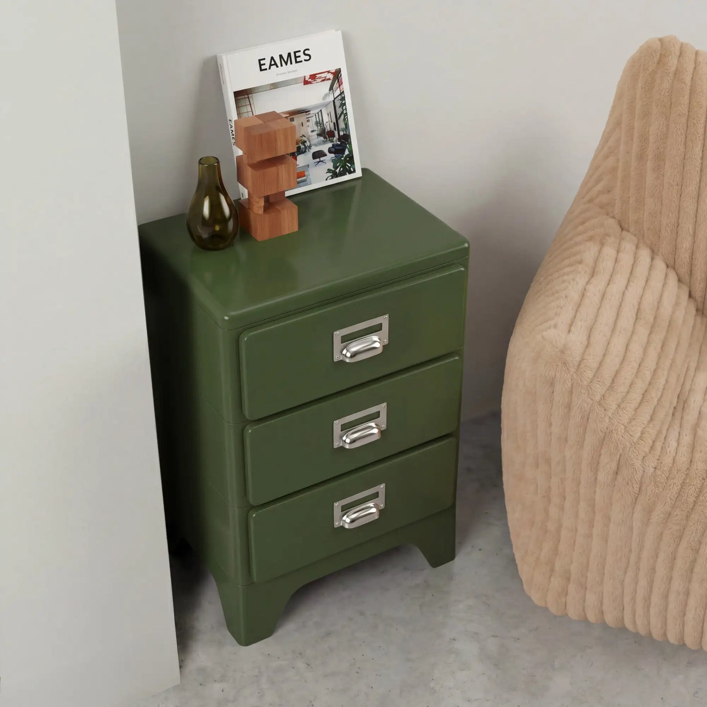 KKUSO ABS 3-DRAWER CABINET - MILO DEEP EMERALD