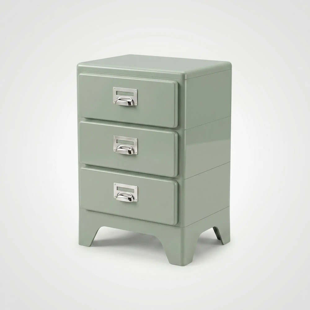 KKUSO ABS 3-DRAWER CABINET - MILO PALE OLIVE