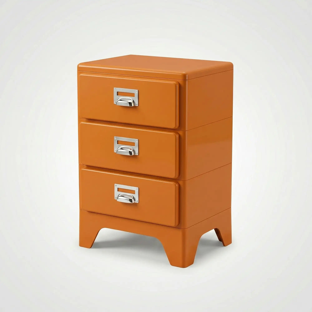 KKUSO ABS 3-DRAWER CABINET - MILO RETRO ORANGE