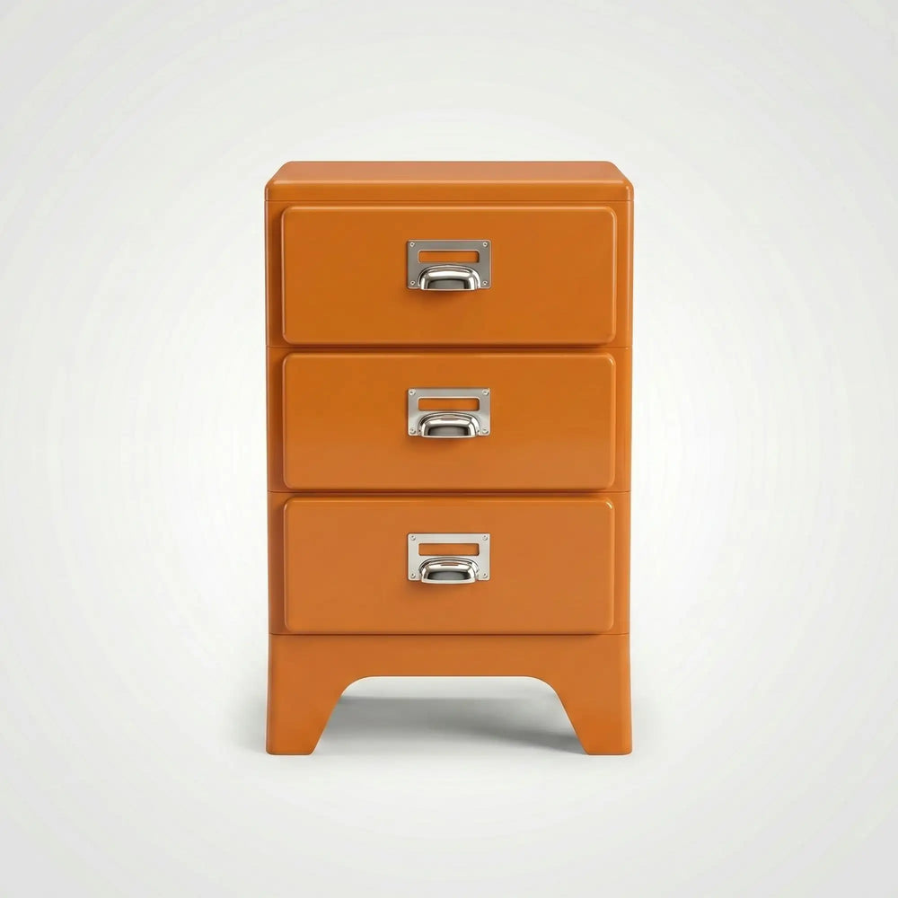 KKUSO ABS 3-DRAWER CABINET - MILO RETRO ORANGE