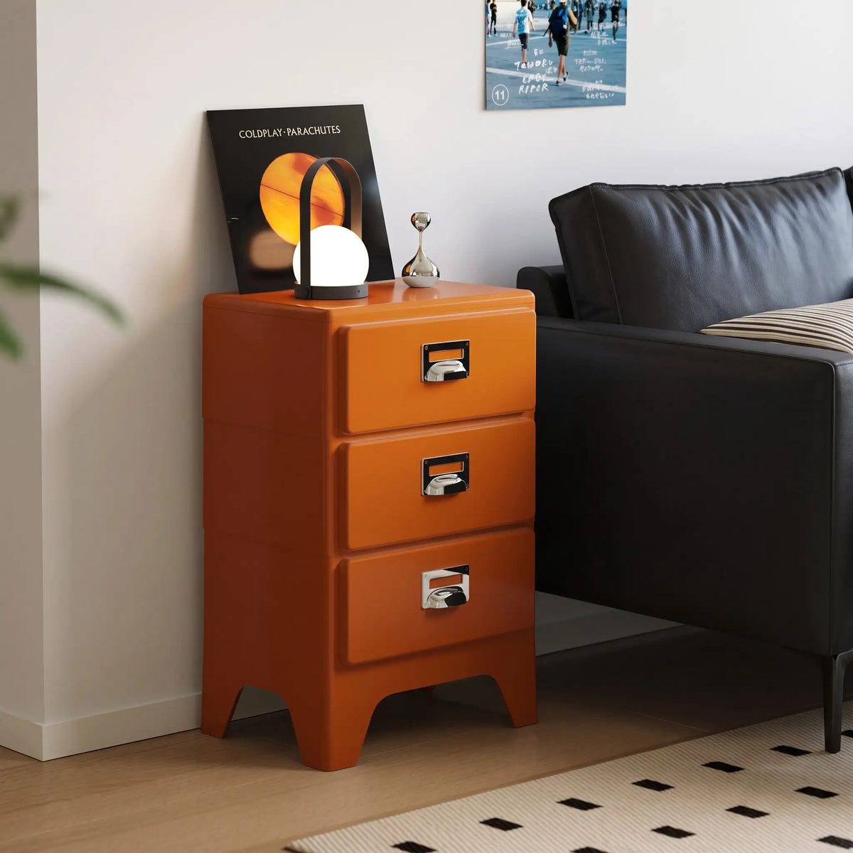 KKUSO ABS 3-DRAWER CABINET - MILO RETRO ORANGE