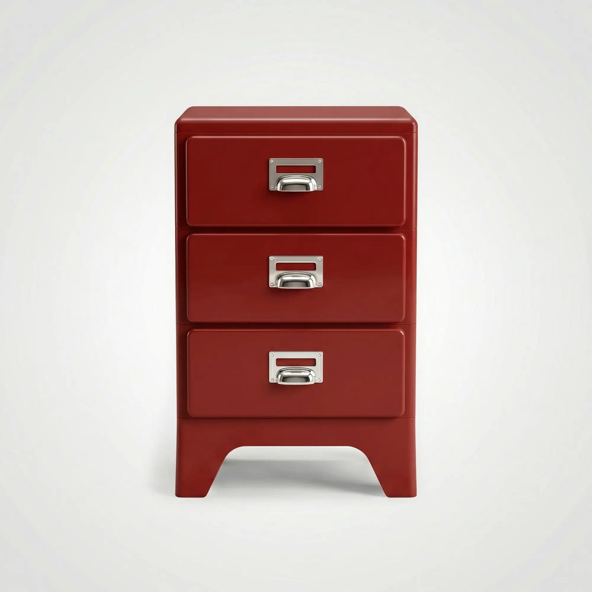 KKUSO ABS 3-DRAWER CABINET - MILO CHERRY RED