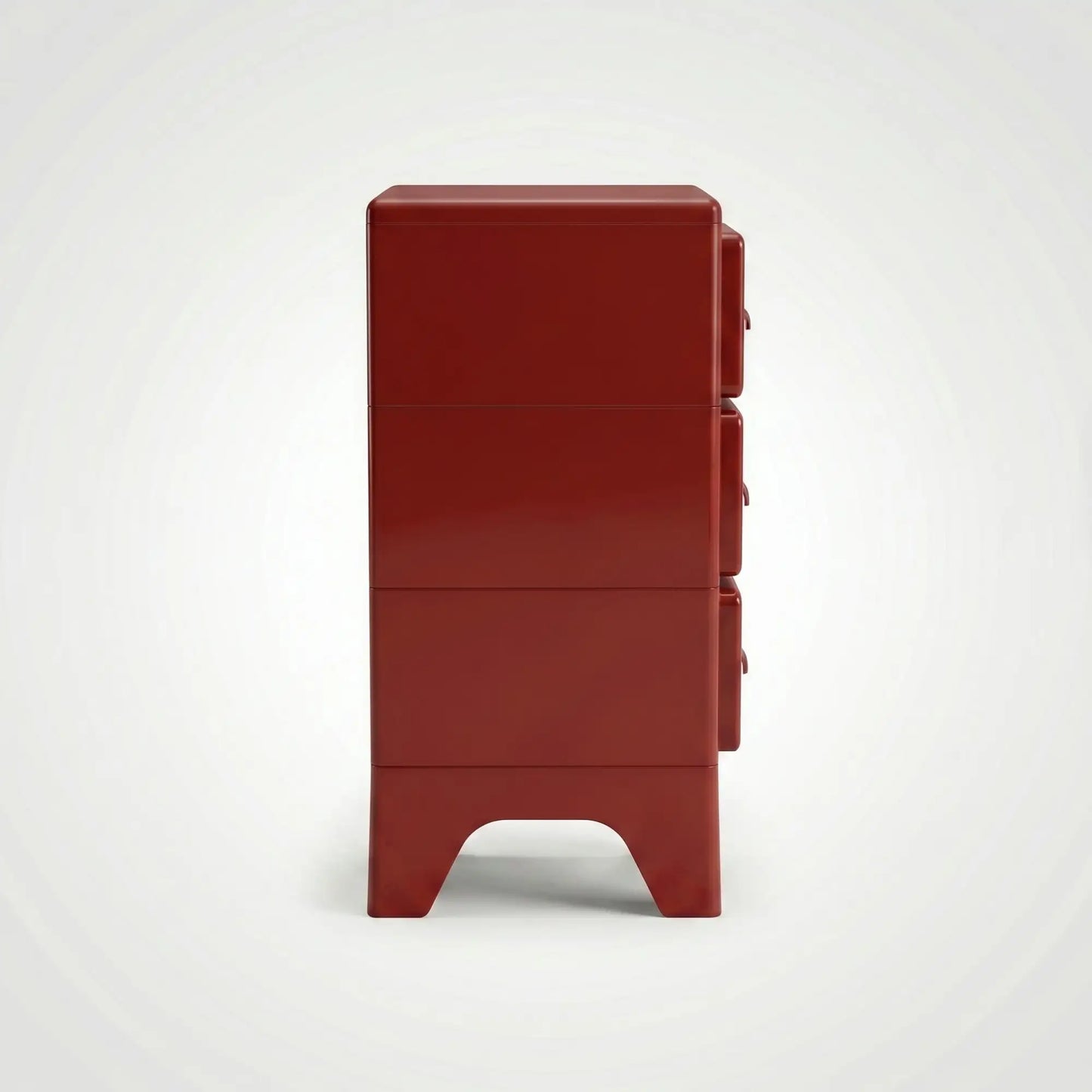 KKUSO ABS 3-DRAWER CABINET - MILO CHERRY RED