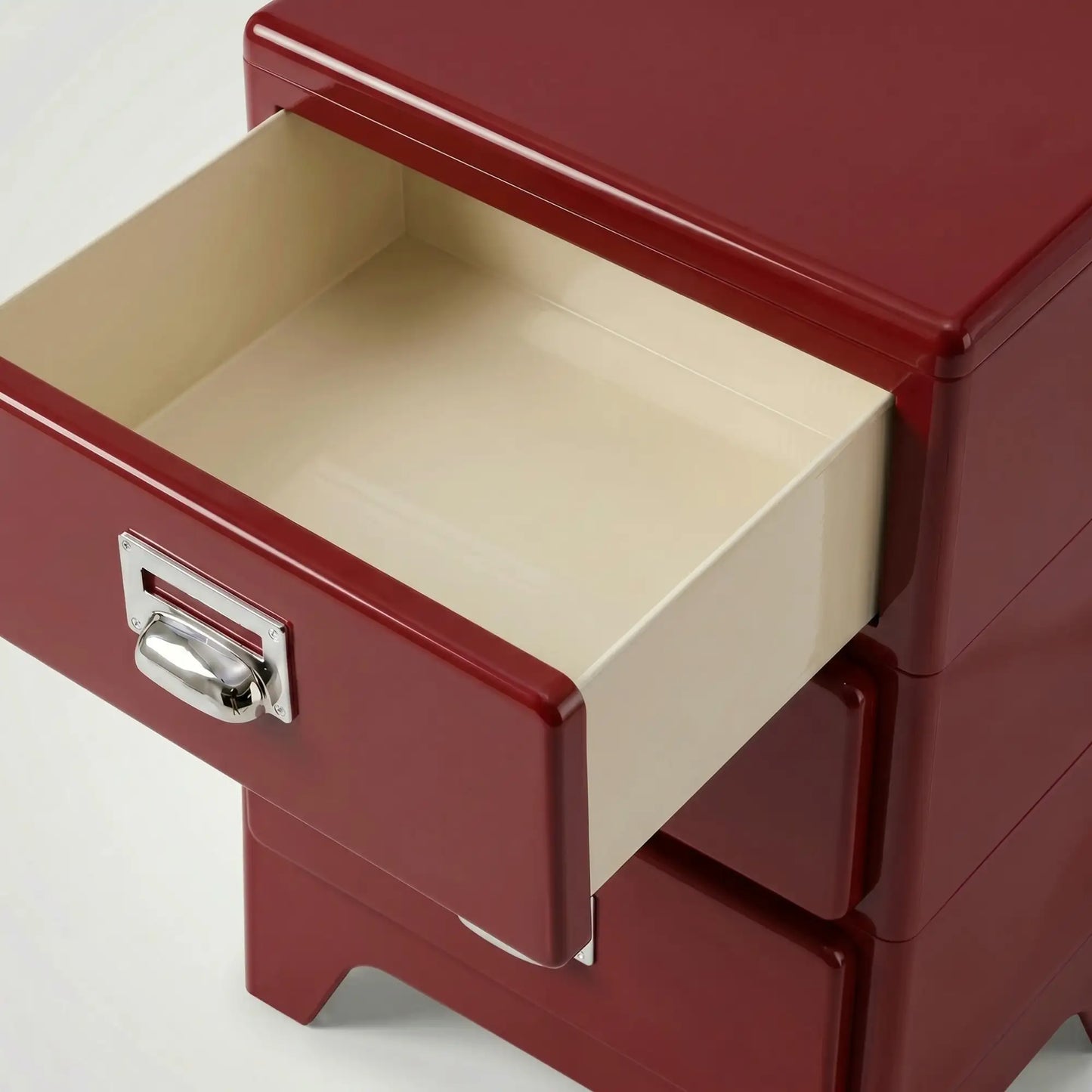 KKUSO ABS 3-DRAWER CABINET - MILO CHERRY RED