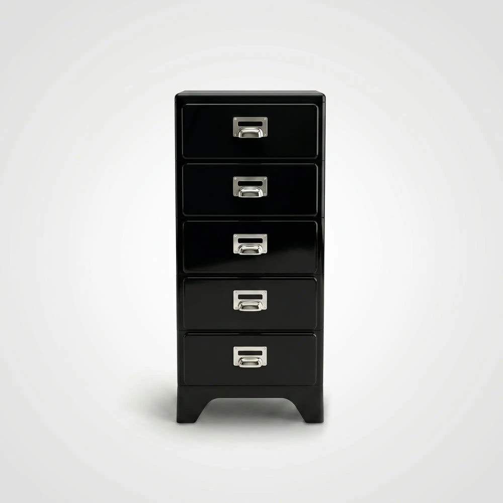 KKUSO ABS 5-DRAWER CABINET - MILO BLACK