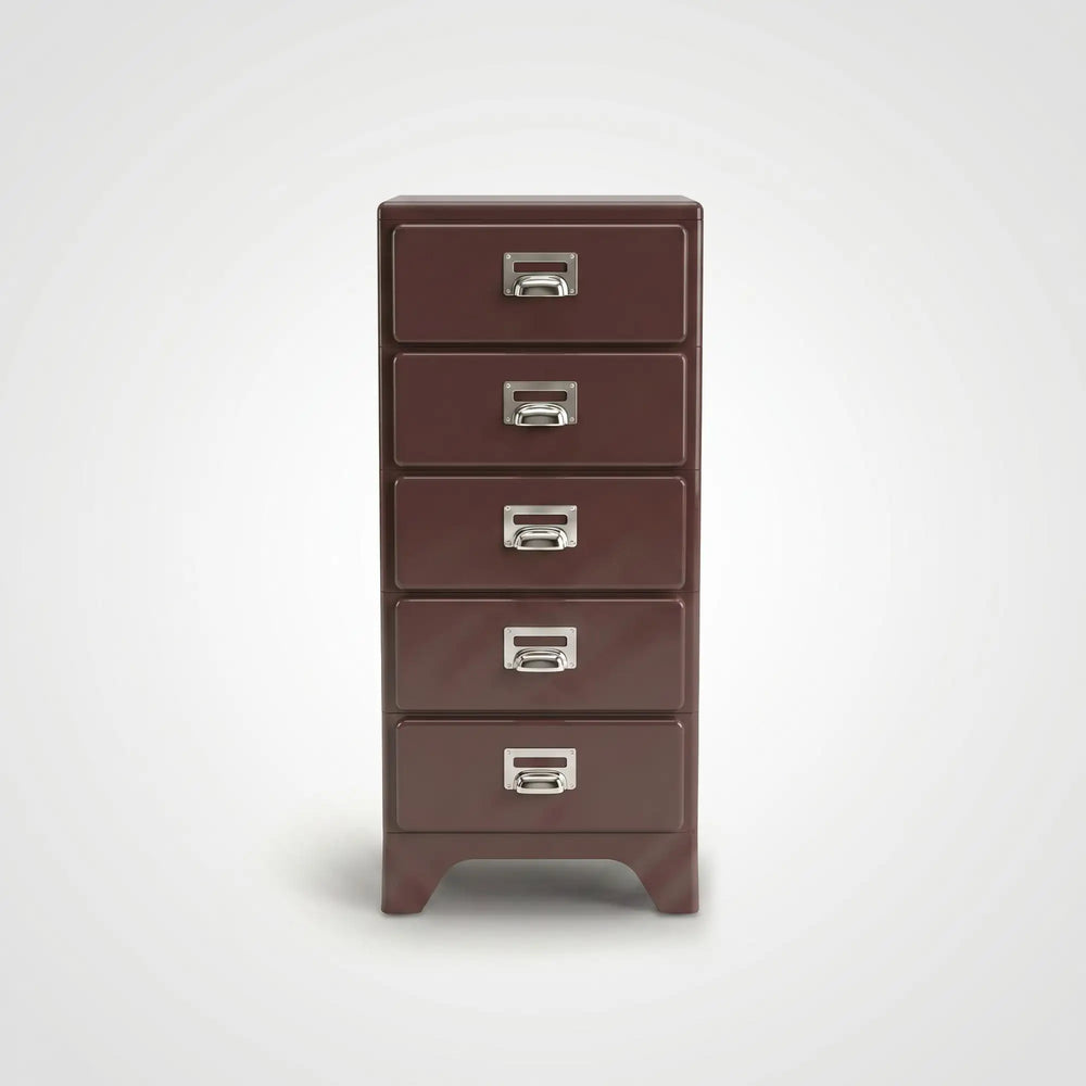 KKUSO ABS 5-DRAWER CABINET - MILO MAROON RED