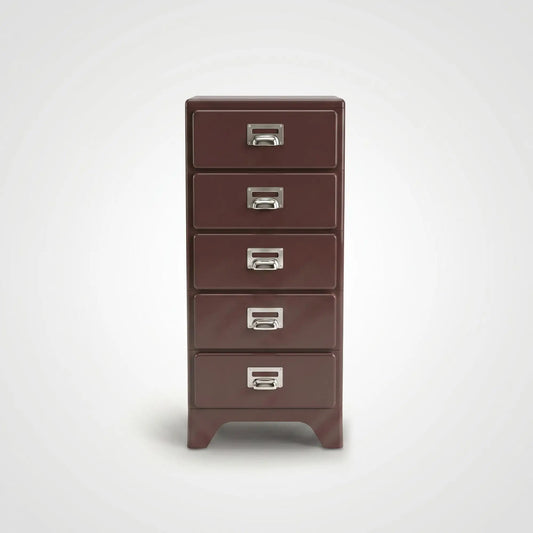 KKUSO ABS 5-DRAWER CABINET - MILO MAROON RED