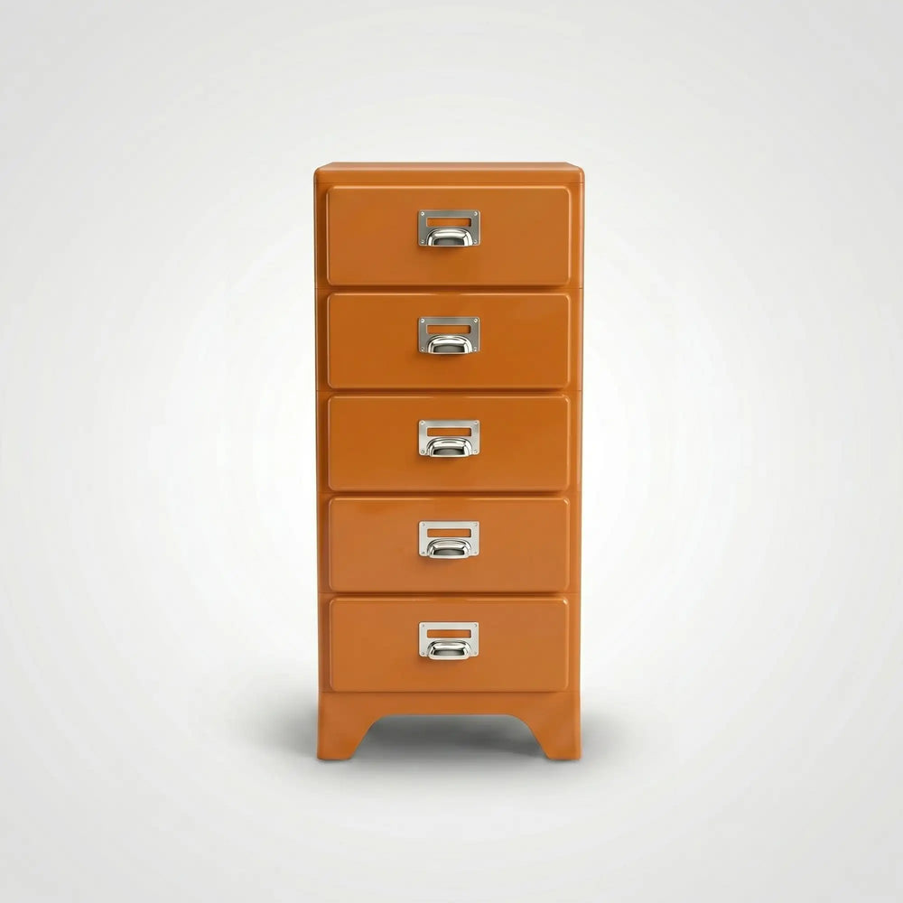 KKUSO ABS 5-DRAWER CABINET - MILO RETRO ORANGE