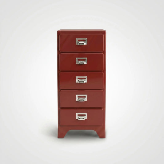 KKUSO ABS 5-DRAWER CABINET - MILO CHERRY RED