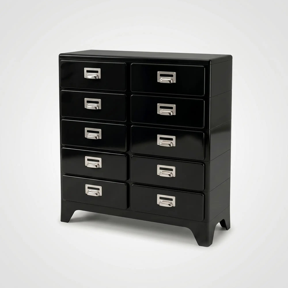 KKUSO ABS 5-DRAWER CABINET - MILO TWINS  BLACK